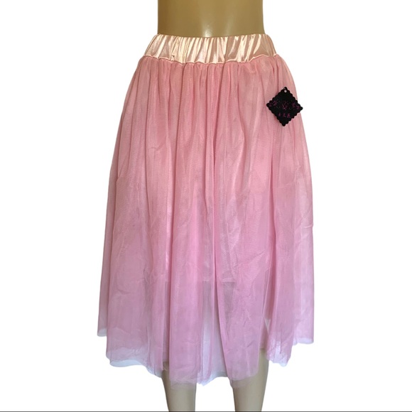 NWT Tutu Crinoline Elastic Stretch Waist Slip Underlay Skirt - Picture 5 of 5